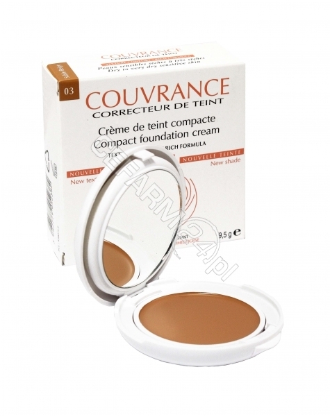 AVENE Avene couvrance - podkład kremowy w kompakcie (skóra sucha i bardzo sucha) piaskowy beż 9,5 g + Avene woda termalna 50 ml